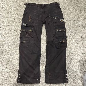 USED Robin’s Jeans Cargo Pants w/ slight bleach stains. ( see video)